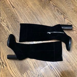 Michael Kors Black Suede Tall Heeled Boot
